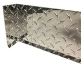 4.75'' x 2.5'' x 2.5'' - .060 Diamond Plate Aluminum Cove Base Molding (Inside Corner)