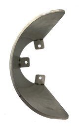 Floor Mounted - Chrome Plated Steel Corner Guard, 16in x 7.75in Diameter, 7ga, Chrome Plated Finish, With Anchors, ( Box of 2) Picture 1