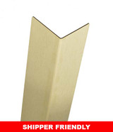 Brass Corner Guard, 94in x 1in x 1in, 063 ga, 90 Degree, Basic, Muntz, Satin 4 Brushed Finish