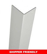 Clear Anodized Aluminum Corner Guard, 94in x 1in x 1in, 080 ga, 90 Degree, Basic, Type 5052, Satin 4 Brushed Finish