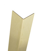 Brass Corner Guard, 108in x 4in x 4in, 063 ga, 90 Degree, Basic, Muntz, Satin 4 Brushed Finish