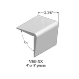 96in x 2.375in x 2.375in - Flexible Vinyl Corner Guard,  (1/8in Thick,, Tapered Ends), (Carton of 8) - Tarkett