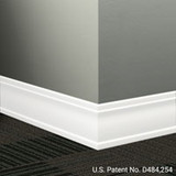 Millwork Contoured Wall Base - Outline - 2.5in Height, 8ft Length, 5/16in Thickness