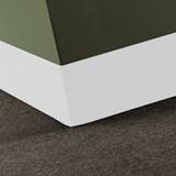 Traditional Vinyl Wall Base - 1/8in - 4in Height - Matching 4" Return - Outside Corner Toeless