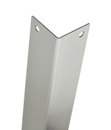 Stainless Steel Corner Guard, 48in x 1.5in, 16 ga, 90 Degree, w/Holes, Type 304, Satin 4 Brushed Finish