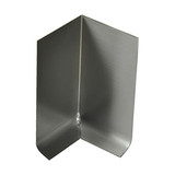 4in x 2.5in x 2.5in - 3/8in Radius, 20ga, Brushed Stainless Steel Base Molding (Inside Corner)