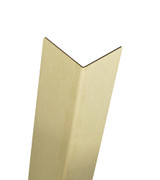 Brass Corner Guard, 84in x 1.5in x 1.5in, 063 ga, 90 Degree, Basic, Muntz, Satin 4 Brushed Finish