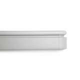 6.25in - 4in, 0.078in Thick PVC-Free Acrovyn® Shadowgrain Handrail/Crash Rail with 1.5in Round Wood Grip, High-Load Design, Continuous Outside Corners - CS Group