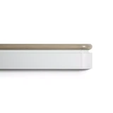 6.25in - 4in, 0.078in Thick PVC-Free Acrovyn® Shadowgrain Handrail/Crash Rail with 1.5in Round Wood Grip, Continuous Bumper & Continuous Outside Corners - CS Group
