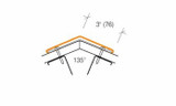 96" x 3", 135 Deg - CG-135 Surface Mount Corner Guard - Pawling - Drawing