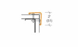 12ft x 2in, 90 Deg - CG-20 Surface Mount Corner Guard - Pawling - Profile