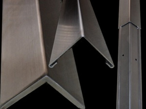 48in x 1in x 1in - 90 Deg, 16ga, Type 304, Satin #4 Finish, 2-Piece Stainless Steel Corner Guard with Aluminum Backing