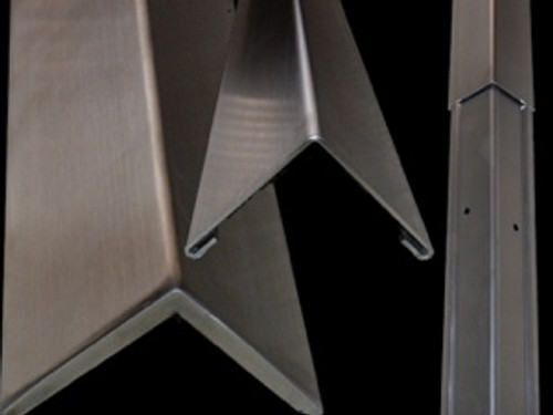 48in x 3in x 3in - 90 Deg, 16ga, Type 304, Satin #4 Finish, Replacement Skin for 2-Piece Stainless Steel Corner Guard with Aluminum Backing 48in x 3in x 3in - 90 Deg, 16ga, Type 304, Satin #4 Finish, Replacement Skin for 2-Piece Stainless Steel Corner Guard with Aluminum Backing