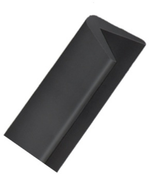 Heavy Duty Rubber Corner Guard - Black - 60in x 7/8in x 4in x 4in