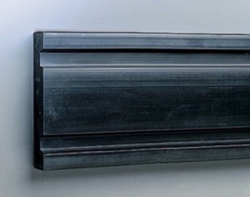 D Shape Extruded Rubber Bumper, Undrilled, 12ft length x 8in height x 1-1/2in thick