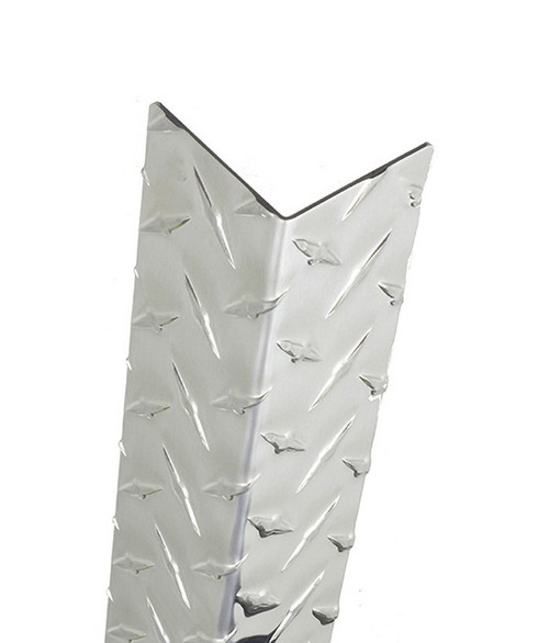 72in x 3in x 3in - 90 Degree, 063, Tread Brite, Mirror Finish, Aluminum Diamond Plate Corner Guard