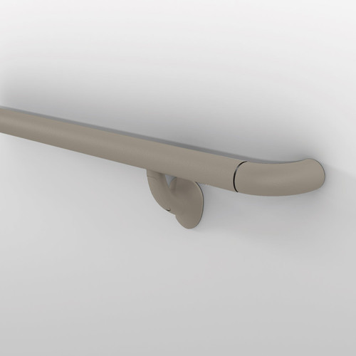 InPro 900-Series 910 Round Vinyl Handrail in Shiprock Gray, wall mounted with return end