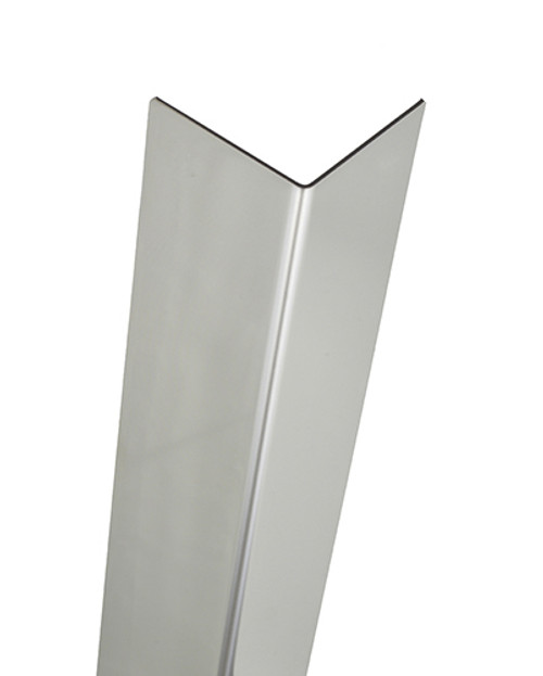 Stainless Steel Corner Guard, 24in x 0.5in x 0.5in, 16 ga, 90 Degree, Basic, Type 304, Mirror 8 Polished Finish