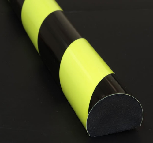 Round Surface Protector, 39.38in x 1.56in with Self-Stick Adhesive, Black-Fluorescent/Photoluminescent Round Surface Protector, 39.38in x 1.56in with Self-Stick Adhesive, Black-Fluorescent/Photoluminescent