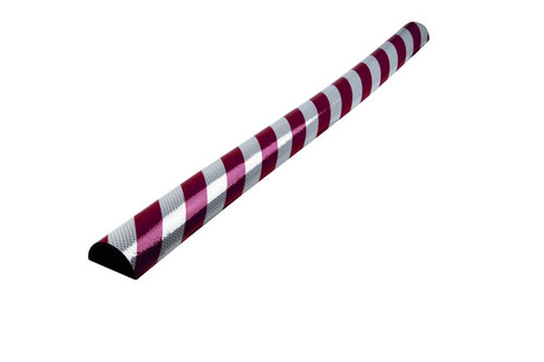 Round Surface Protector, 39.38in x 2.75in with Self-Stick Adhesive, Reflective Silver / Contrasting Red Round Surface Protector, 39.38in x 2.75in with Self-Stick Adhesive, Reflective Silver / Contrasting Red