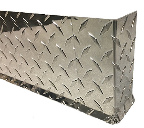 4.75'' x 2.5'' x 2.5'' - .060 Diamond Plate Aluminum Cove Base Molding (Outside Corner)