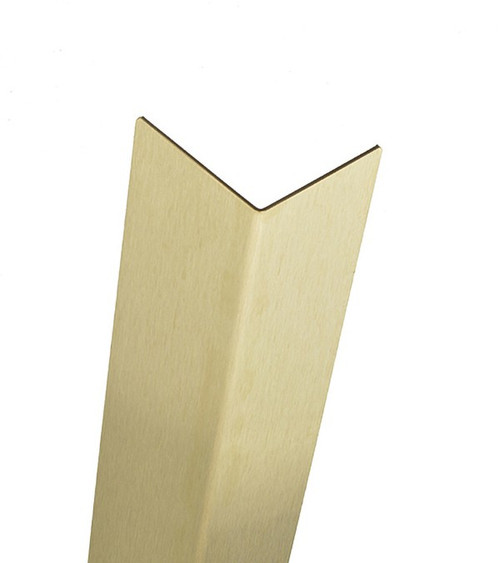 120in x 3.5in x 3.5in - 90 Degree, 063, Unlacquered, Satin #4 (Brushed) Finish, Brass Corner Guard