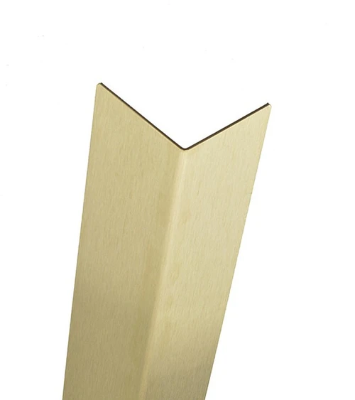 84in x 2in x 2in - 90 Degree, 040, Unlacquered, Satin #4 (Brushed) Finish, Brass Corner Guard