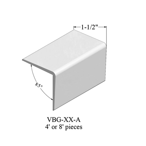 48in x 1.5in x 1.5in - Flexible Vinyl Corner Guard, (1/8in Thick,, Tapered Ends), (Carton of 8) - Tarkett 48in x 1.5in x 1.5in - Flexible Vinyl Corner Guard, (1/8in Thick,, Tapered Ends), (Carton of 8) - Tarkett
