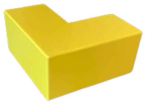 6.5" x 6.5" x 3" - 3-Sided TarpSaver Corner Guard, Safety Yellow with Magnetic Adhesion