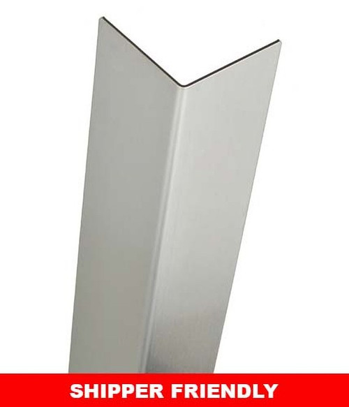 94in x 3in x 3in - 90 Deg, 16ga, Type 304, Satin #4 (Brushed) Finish, Stainless Steel Corner Guard - Quick Ship