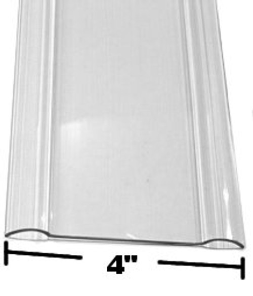 94in x 4in - Clear Lexan (Polycarbonate) Wall Guard (Chair Rail)