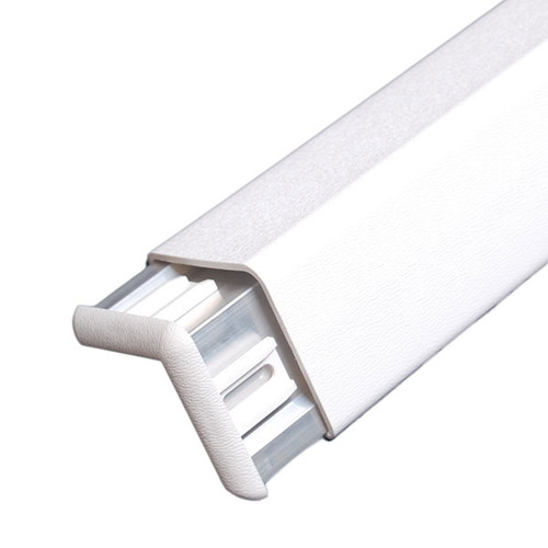 94in x 2in x 2in - 90 Deg, Surface Mount, Vinyl Corner Guard, with Aluminum Retainer & End Caps (Included) 94in x 2in x 2in - 90 Deg, Surface Mount, Vinyl Corner Guard, with Aluminum Retainer & End Caps (Included)