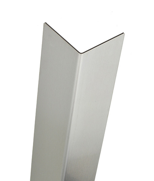 Stainless Steel Corner Guard, 24in x 2in, 16 ga, 90 Degree, Basic, Type 304, Satin 4 Brushed Finish Stainless Steel Corner Guard, 24in x 2in, 16 ga, 90 Degree, Basic, Type 304, Satin 4 Brushed Finish