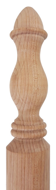 Wooden Corner Guard - 32in Long x 1 3/8in Wide - Round Cabinet Turned (With Both Ends Turned) - Soft Maple