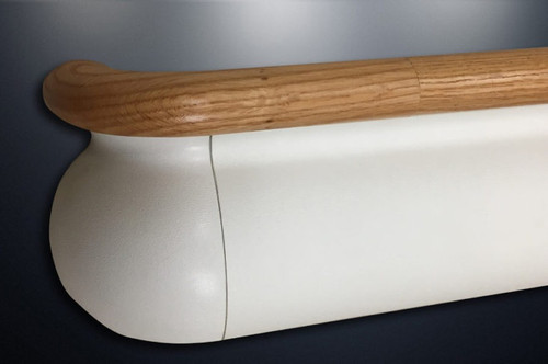 12ft x 5 1/2in - BR-600C Crescent Series Maple Over Vinyl Handrail - Pawling