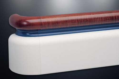 12ft x 6 1/4in - BR-400C Maple Wood Over Vinyl Handrail - Pawling 12ft x 6 1/4in - BR-400C Maple Wood Over Vinyl Handrail - Pawling