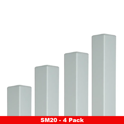 4 Pack - 4ft x 3in x 3in - 90 Deg, Surface Mount, Vinyl Corner Guard, with Aluminum Retainer & End Caps - Acrovyn - QuickShip Common Colors