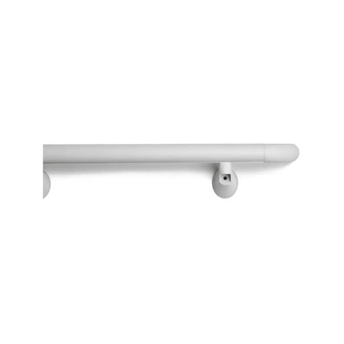 20ft × 1.5in × 3in, PVC-Free Acrovyn® Shadowgrain Single-Line Handrail – Surface Mount with Round/Oval Grip, Continuous Aluminum Retainer & Optional Vertical Reveal – CS Group