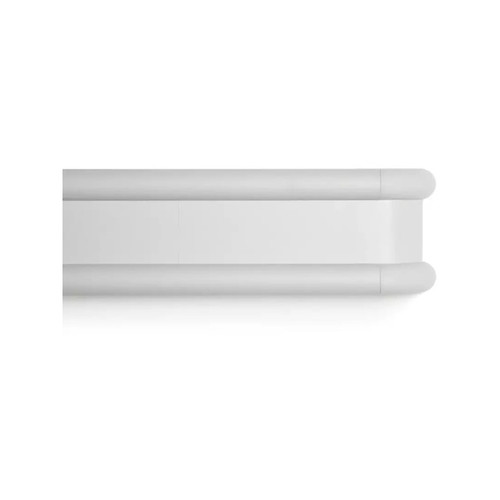 HR8C, 6in x 3in x 3in, 90˚ Outside, PVC-Free‚® Shadowgrain Aluminum Dual-Line Handrail with Continuous Aluminum Retainer  -Acrovyn