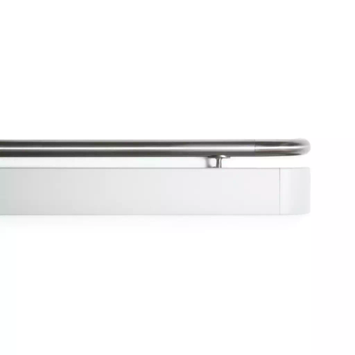 4in - 1.5in - 3in - PVC-Free Acrovyn® Shadowgrain Handrail/Crash Rail with Round/Oval Stainless Steel Grip, Dual Cantilevered Brackets & Continuous Aluminum Retainer - CS Group