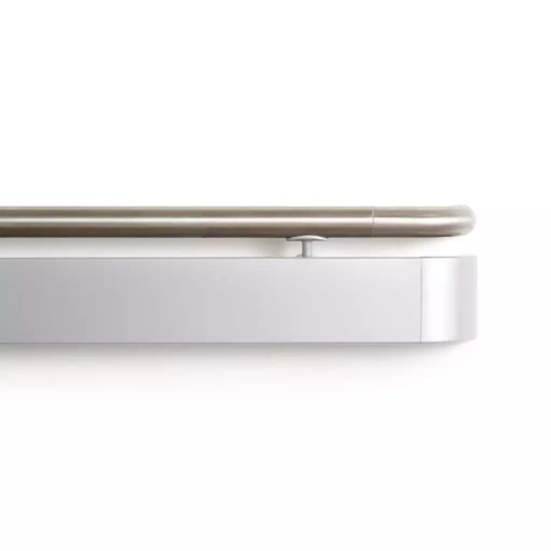 4in - 1.5in - 3in - PVC-Free Acrovyn® Shadowgrain Handrail with Stainless Steel Grip & Aluminum Crash Rail, Dual Cantilevered Brackets & Continuous Aluminum Retainer - CS Group