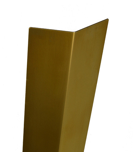 120in x 0.75in x 0.75in - 135 Degree, 040, Unlacquered, Mirror #8 (Polished) Finish, Brass Corner Guard - 135 Degree