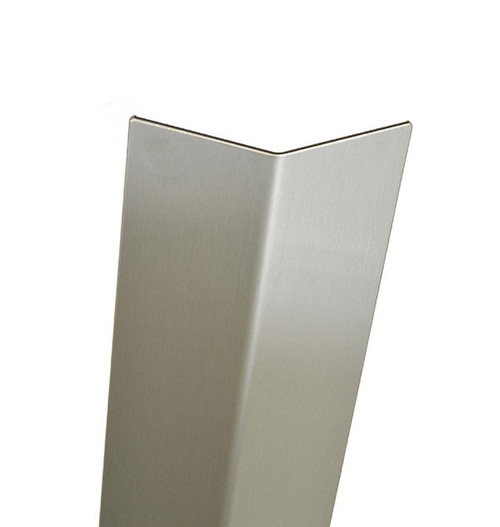 94in x 1.5in x 1.5in - 135 Deg, 18ga, Type 304, Satin #4 (Brushed) Finish, Stainless Steel Corner Guard - 135 Degree