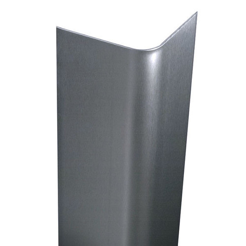 84'' x 2.5'' x 2.5'' - 90 Deg Bullnose, 14ga, Type 304, Satin #4 (Brushed) Finish, Stainless Steel Corner Guard