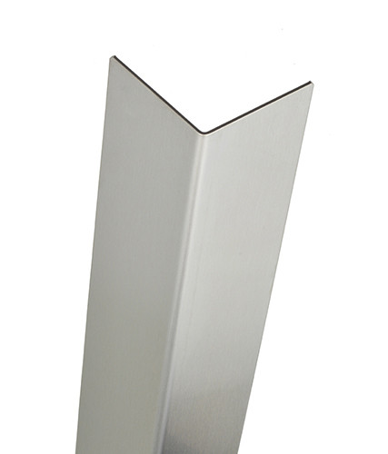 84in x 4in x 4in - 90 Deg, 14ga, Type 304, Satin #4 (Brushed) Finish, Stainless Steel Corner Guard