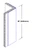 96in x 2.5in x 2.5in - 90 Degree, 063, Tread Brite, Mirror Finish, Aluminum Diamond Plate Corner Guard - Cad Drawing - Height