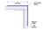 60in x 1in x 1in - 90 Degree, .125, Type 5052, Brushed Aluminum Wall Corner Guard - Cad Drawing - Width