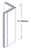 72in x 4in x 4in - 90 Deg, 18ga, Type 304, Mirror #8 (Polished) Finish, Stainless Steel Corner Guard - Cad Drawing - Height