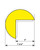 Round Corner Guard Protector, 39.38in x 1.56in with Self-Stick Adhesive, Black-Photoluminescent - Dimensions
