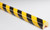 Round Corner Guard Protector, 39.38in x 2.43in with Self-Stick Adhesive, Black-Yellow